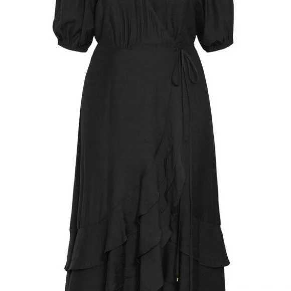 City Chic Bea Dress - Black - Sz 18 - Picture 4 of 11